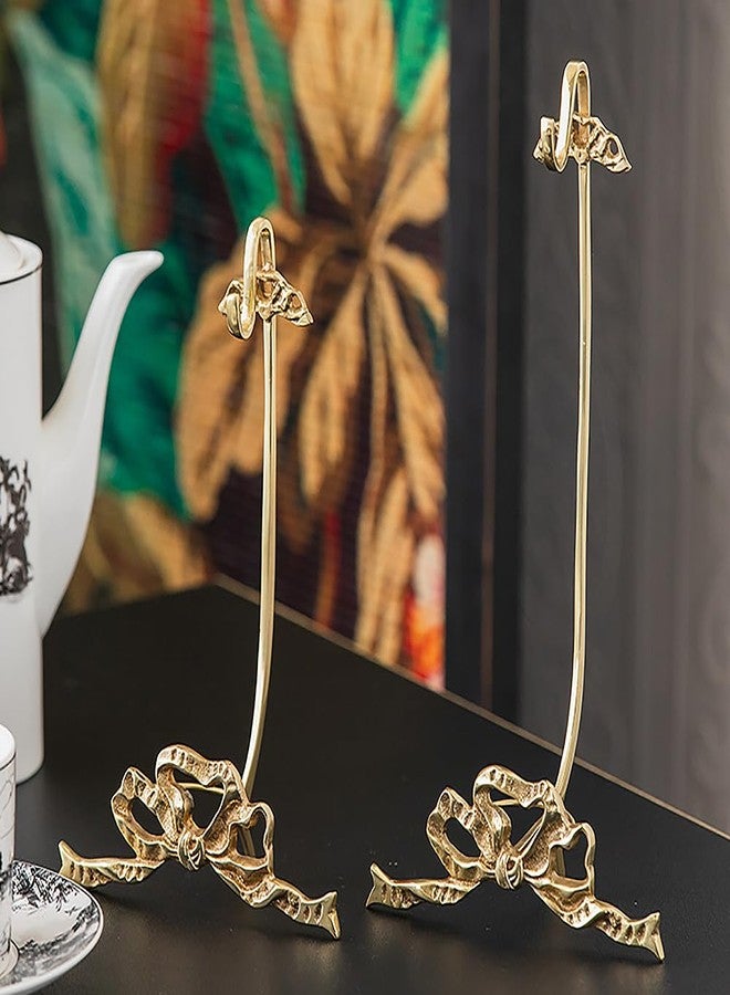 YACSNBF 1Pcs Brass Teacup and Saucer Display Stand,Teacup Holder Stand for Display,Antique Coffee Cup Mug Holder for one Cup, Gold. (Small) - Image 4